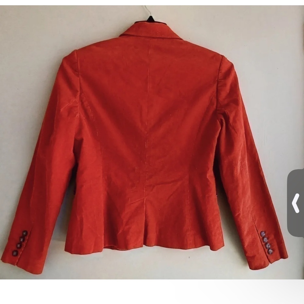 Vineyard Vines Orange Corduroy Cotton Blazer Jacket Women's Size 4 - Picture 2 of 6